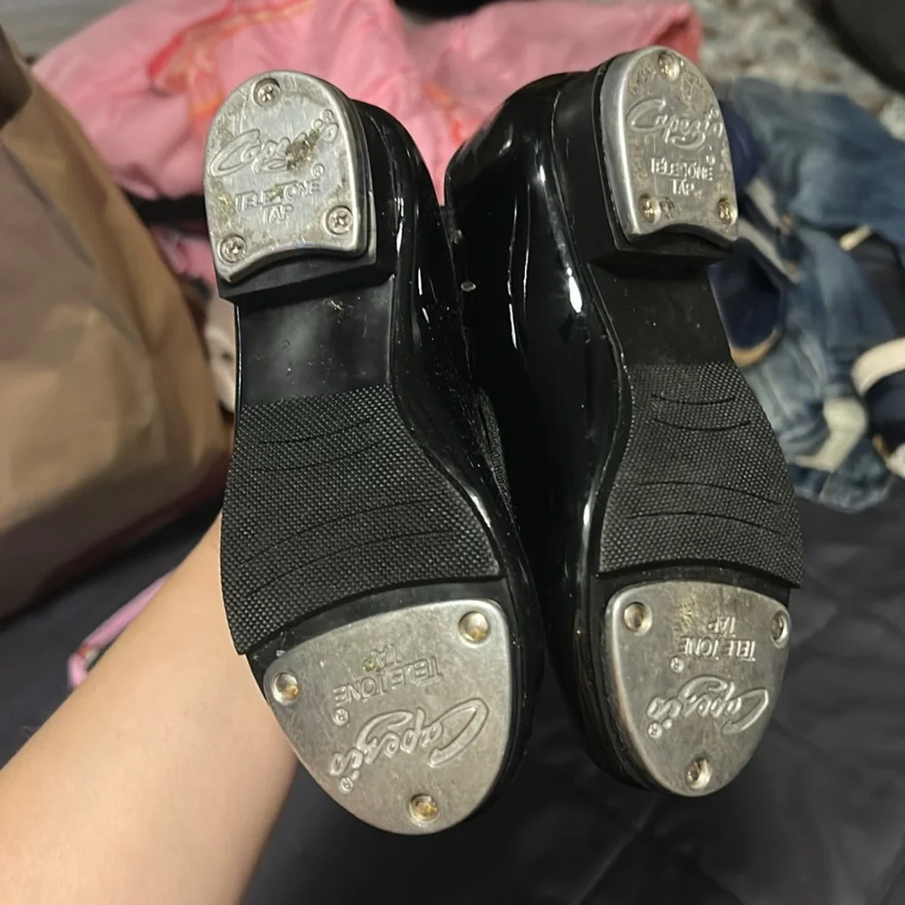 Capezio Black Patent TAP Shoes - 10